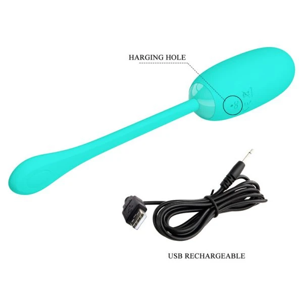 Pretty Love Vibrator-ei Julius waterdicht, oplaadbaar, aquagroen Pretty Love Vibrator-ei Julius waterdicht, oplaadbaar, aquagroen