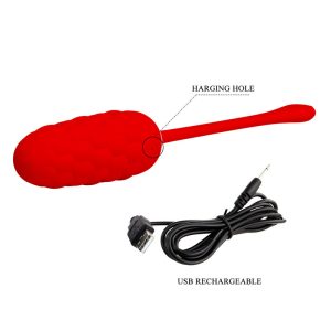 Pretty Love Vibro-Ei met 12 functies, rood, oplaadbaar Pretty Love Vibro-Ei met 12 functies, rood, oplaadbaar - Afbeelding 9
