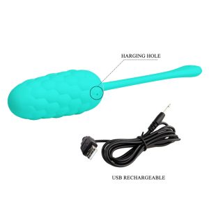Pretty Love Vibro-Ei mit 12 Funktionen, wiederaufladbar, Aquagrün – Bild 9