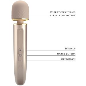 Pretty Love Massager Vibrator met 7 standen en superstarke motor Champagne Pretty Love Massager Vibrator met 7 standen en superstarke motor Champagne - Afbeelding 8