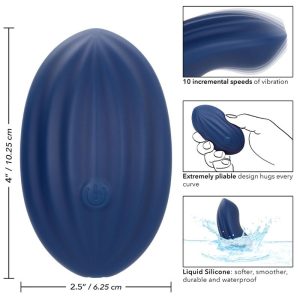 Calexotics Cashmere Velvet Curve Vibrator met ribbels, blauw Calexotics Cashmere Velvet Curve Vibrator met ribbels, blauw - Afbeelding 11
