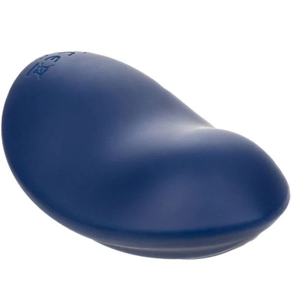 Calexotics Cashmere Velvet Curve Vibrator met ribbels, blauw