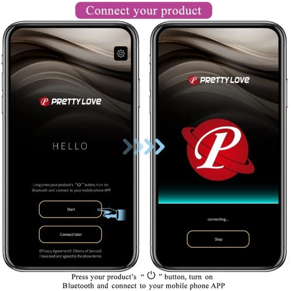 Pretty Love Abner App-Vibrator Ei Lilac met Bluetooth