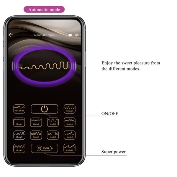 Pretty Love App-gesteuertes Vibrations-Ei Nymph Lila