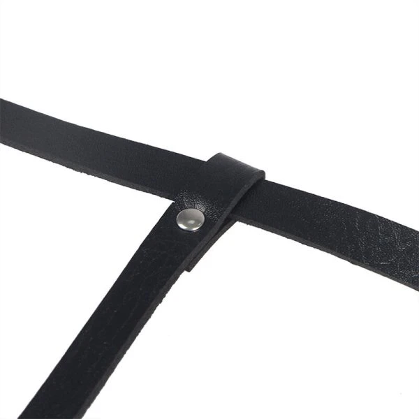 Subblime Leder-Körperharness mit Kettendetails schwarz