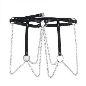 Subblime Leder-Kettingriem met Ringdetails zwart One Size Subblime Leder-Kettingriem met Ringdetails zwart One Size - Afbeelding 4