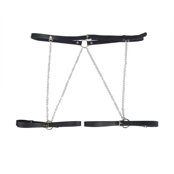 Subblime Leren Kettingsingordel Harness zwart, één maat