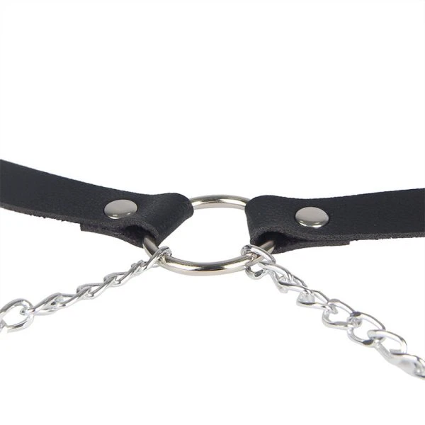 Subblime Leren Kettingsingordel Harness zwart, één maat