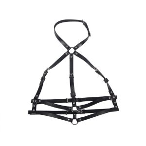 Subblime Lederen Borsttuig met Ring, Zwart Subblime Lederen Borsttuig met Ring, Zwart - Afbeelding 4