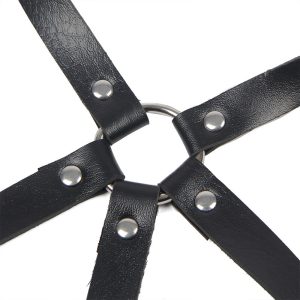 Subblime Lederen Borsttuig met Ring, Zwart Subblime Lederen Borsttuig met Ring, Zwart - Afbeelding 6