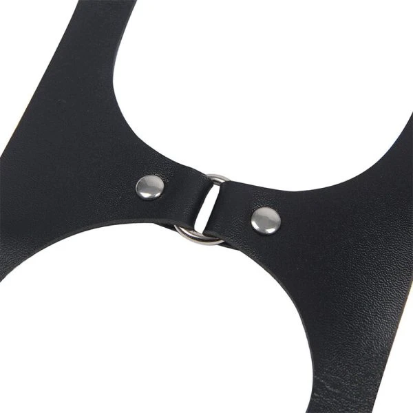 Subblime full-body harness van leer met gespen zwart Subblime full-body harness van leer met gespen zwart