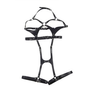 Subblime full-body harness van leer met gespen zwart Subblime full-body harness van leer met gespen zwart - Afbeelding 4