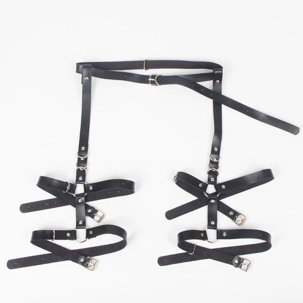 Subblime Kousenband-Harnas met Ringen, zwart