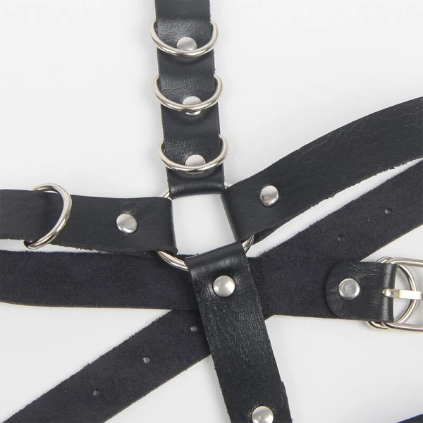 Subblime Kousenband-Harnas met Ringen, zwart