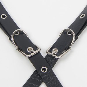 Subblime Leren harnas met kettingdetails, zwart Subblime Leren harnas met kettingdetails, zwart - Afbeelding 4