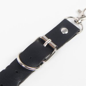 Subblime leren harnasgordel met jarretelle en ringdetails, zwart Subblime leren harnasgordel met jarretelle en ringdetails, zwart - Afbeelding 5