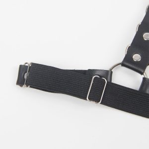 Subblime leren harnasgordel met jarretelle en ringdetails, zwart Subblime leren harnasgordel met jarretelle en ringdetails, zwart - Afbeelding 9