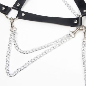 Subblime Harness-BH met kettingdetail in zwart, one size Subblime Harness-BH met kettingdetail in zwart, one size - Afbeelding 5