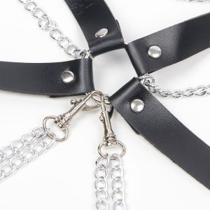 Subblime Harness-BH met kettingdetail in zwart, one size Subblime Harness-BH met kettingdetail in zwart, one size - Afbeelding 4