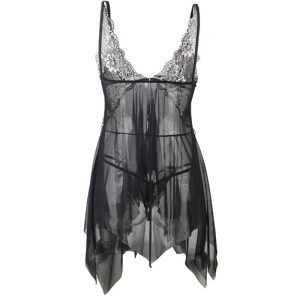 Subblime Babydoll uit tule met kantborst L/XL Subblime Babydoll uit tule met kantborst L/XL - Afbeelding 6