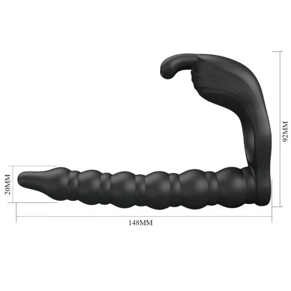 Pretty Love Blackney Penisringen met Vibrator-Plug, siliconen
