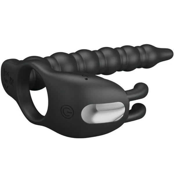 Pretty Love Blackney Penisringen met Vibrator-Plug, siliconen