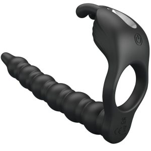 Pretty Love Blackney Penisringen met Vibrator-Plug, siliconen Pretty Love Blackney Penisringen met Vibrator-Plug, siliconen - Afbeelding 1