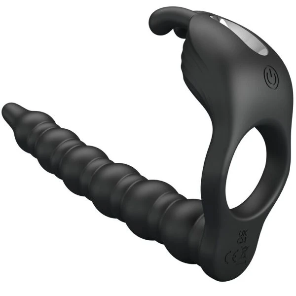 Pretty Love Blackney Penisringen met Vibrator-Plug, siliconen