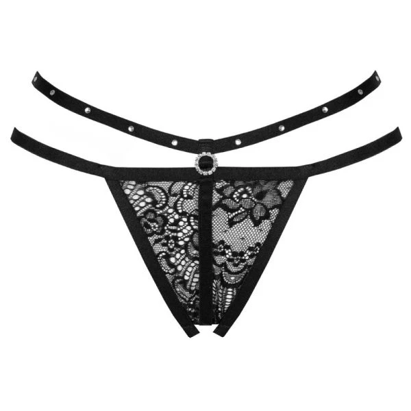 Livco Corsetti Fashion Nomade Tanga met open kruis zwart L/XL