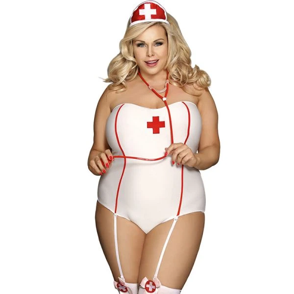 Subblime Sexy Krankenschwester-Kostüm Teddy L/XL