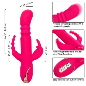 Calexotics Rabbit-Vibrator met verwarming en clitorisstimulator Roze Calexotics Rabbit-Vibrator met verwarming en clitorisstimulator Roze - Afbeelding 7