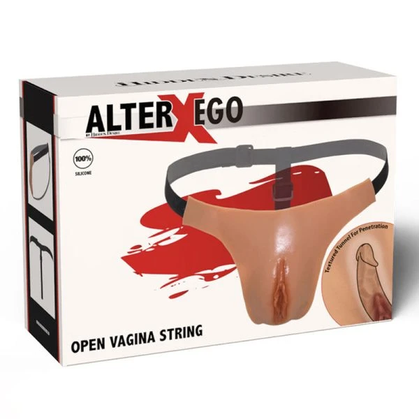 Hidden Desire Alter Ego verstelbare string met open vagina, siliconen