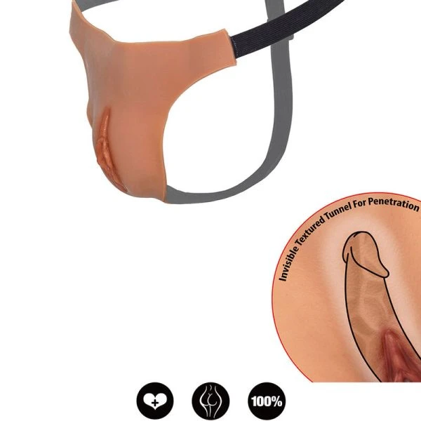 Hidden Desire Alter Ego verstelbare string met open vagina, siliconen