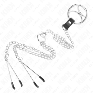 Kink Penisring met borstklemmen en metalen ketting Kink Penisring met borstklemmen en metalen ketting - Afbeelding 4