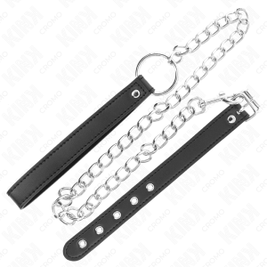 Kink Penisring van leer met metalen ketting en leren band Kink Penisring van leer met metalen ketting en leren band - Afbeelding 4