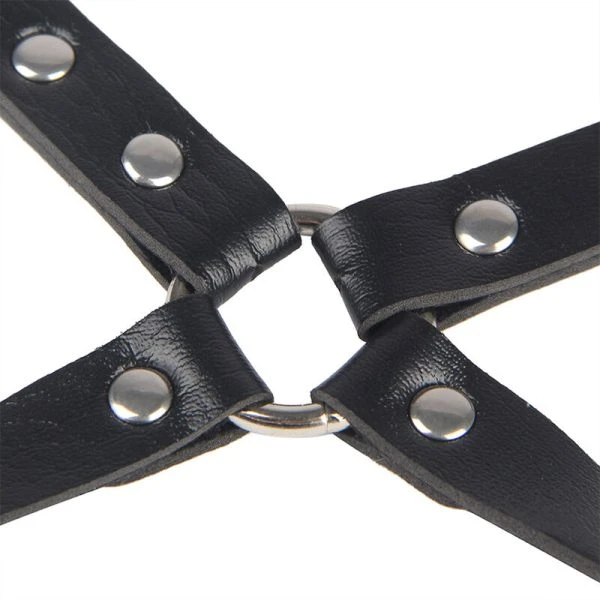 Subblime Handschellen mit Bondage-Gürtel Schwarz