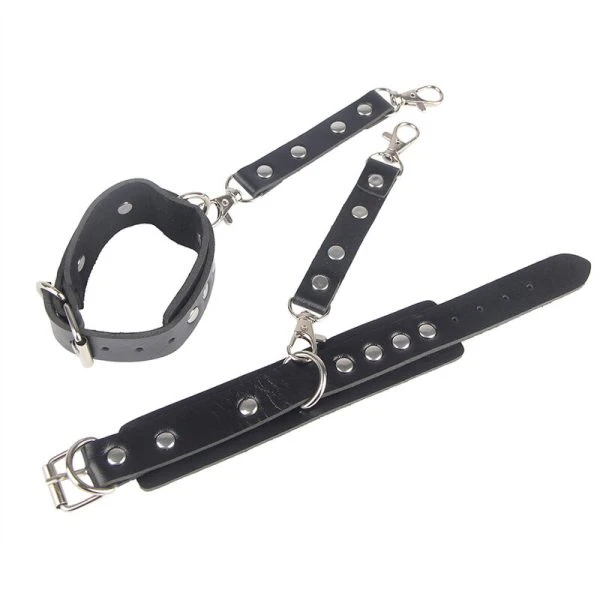 Subblime Handschellen mit Bondage-Gürtel Schwarz