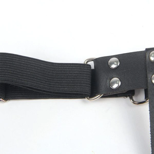 Subblime Verstellbare Punk-Strumpfhose aus Leder Schwarz