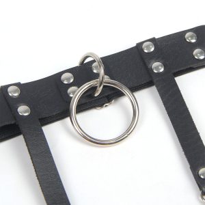 Subblime Verstellbare Punk-Strumpfhose aus Leder Schwarz Subblime Verstellbare Punk-Strumpfhose aus Leder Schwarz – Bild 7