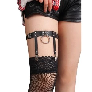 Subblime Verstelbare Punk-Maillot van Leder Zwart