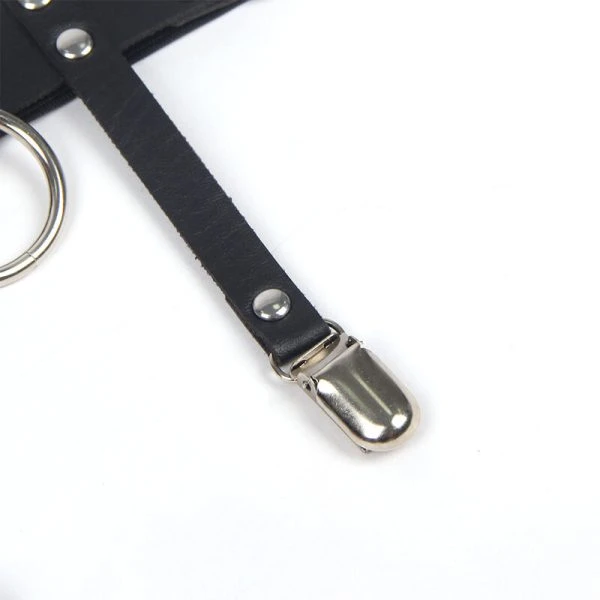 Subblime Verstellbare Punk-Strumpfhose aus Leder Schwarz