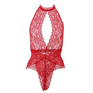 Subblime Bodysuit met open cups rood S/M Subblime Bodysuit met open cups rood S/M - Afbeelding 4
