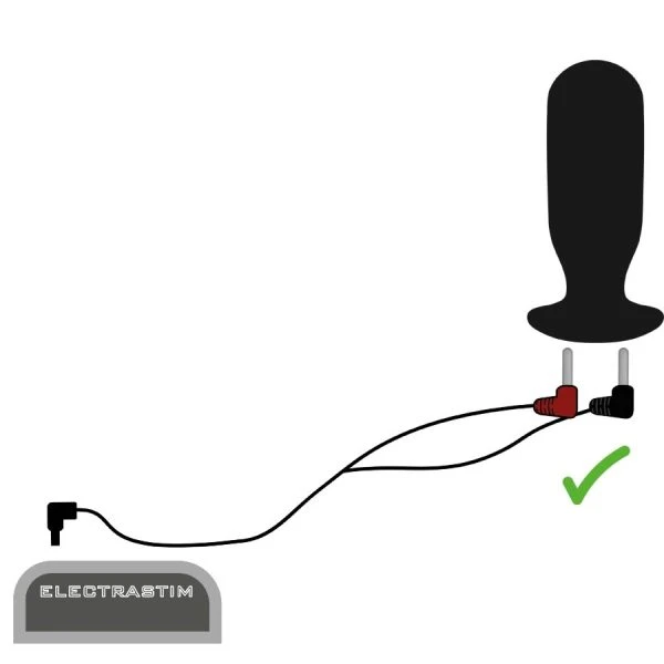 Electrastim 90-graden stimulatorkabel, 1,2 meter, 2 mm aansluiting Electrastim 90-graden stimulatorkabel, 1,2 meter, 2 mm aansluiting