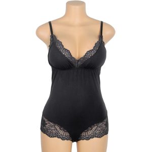 Subblime schwarzer Spitzen-Teddy mit Blumendetail S/M Subblime schwarzer Spitzen-Teddy mit Blumendetail S/M – Bild 6