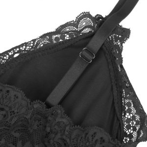 Subblime schwarzer Spitzen-Teddy mit Blumendetail S/M Subblime schwarzer Spitzen-Teddy mit Blumendetail S/M – Bild 15