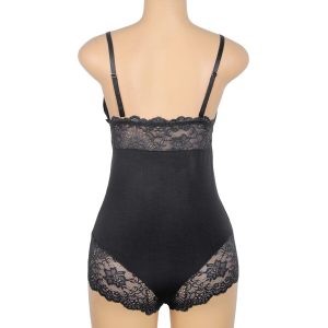 Subblime schwarzer Spitzen-Teddy mit Blumendetail S/M Subblime schwarzer Spitzen-Teddy mit Blumendetail S/M – Bild 9