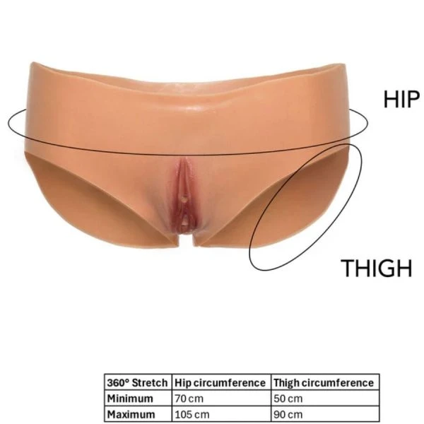 Hidden Desire Alter Ego Open Vagina Broekje van siliconen, hoge taille