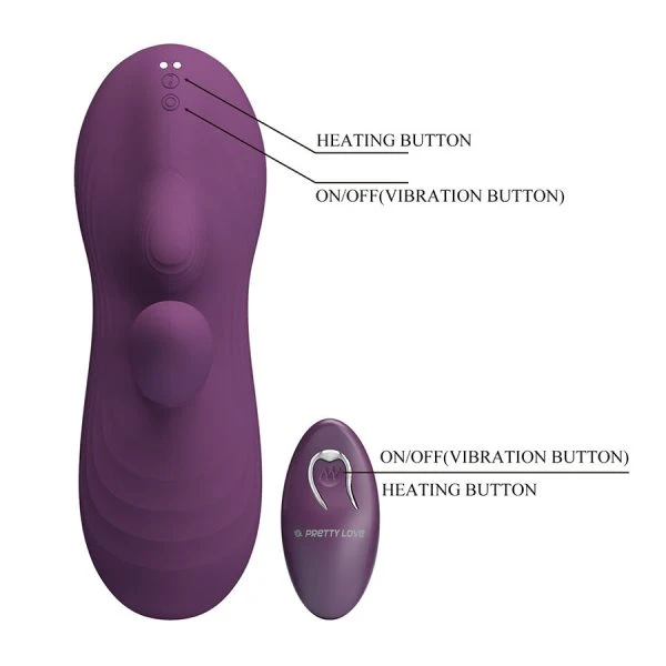 Pretty Love Sitzvibrator Luka mit Wärmeeffekt und Fernbedienung