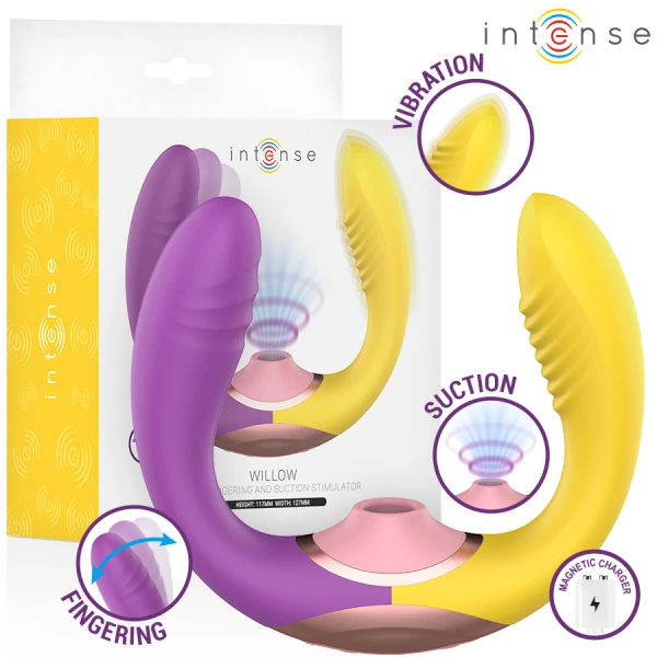 Intense Willow 3-in-1 Zuig- en Vibratiestimulator met 10 programma's