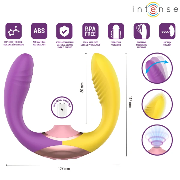 Intense Willow 3-in-1 Zuig- en Vibratiestimulator met 10 programma's